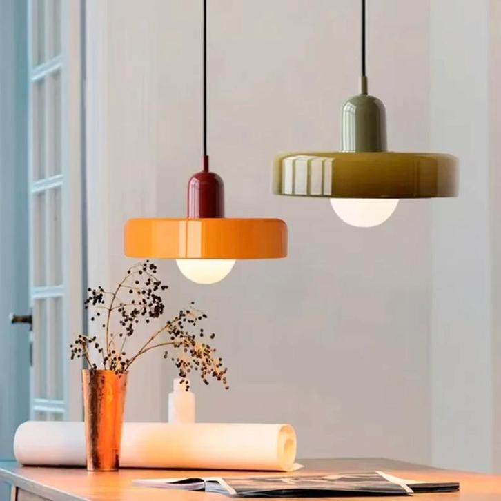 Plafondlamp - Glazen Nordic Retro E27 Lamp Meerdere Kleuren, Huis en Inrichting, Lampen | Plafondlampen, Nieuw, Glas, Verzenden