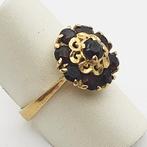 Ring - 18 karaat Geel goud Granaat, Sieraden, Tassen en Uiterlijk, Ringen, Nieuw