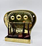 Pijpenkast - Messing - antiek rek voor 6 pijpen, Antiek en Kunst, Curiosa en Brocante