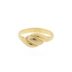 Gouden ring met gebold design, Sieraden, Tassen en Uiterlijk, Ringen, 18 tot 19, Gebruikt, Overige kleuren, Ophalen of Verzenden