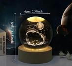 3D kristallen bol lamp - USB oplaadbaar - Dolfijn, Verzenden, Nieuw, Glas, Vogel