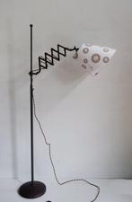 Vintage scissors iron floor lamp/ Shadow Fornasetti fabric -