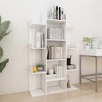 vidaXL Boekenkast 86x25,5x140 cm bewerkt hout wit, Verzenden, 100 tot 150 cm, Nieuw, 50 tot 100 cm