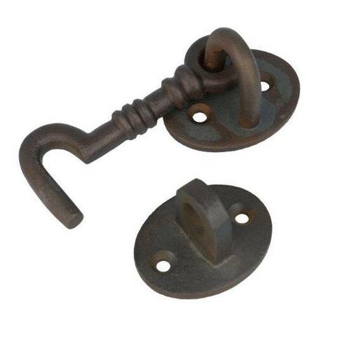 Deurhaak en vanger 75 mm ijzer geroest, Doe-het-zelf en Verbouw, Hang- en Sluitwerk, Nieuw, Ophalen of Verzenden