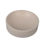 Waskom Velora 45.5x45.5x14.5cm beton rond beige inclusief, Verzenden, Nieuw