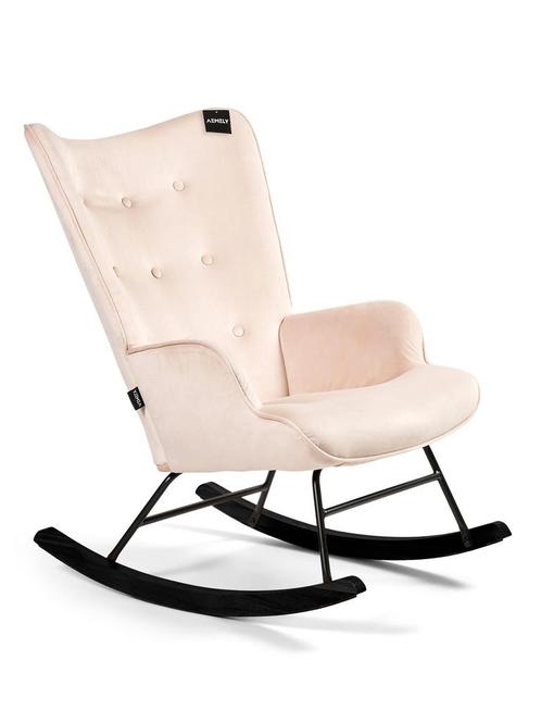 Aemely® Schommelstoel Steerne - Beige Velvet, Zwart Hout, Kinderen en Baby's, Kinderkamer | Tafels en Stoelen, Stoel(en), Nieuw