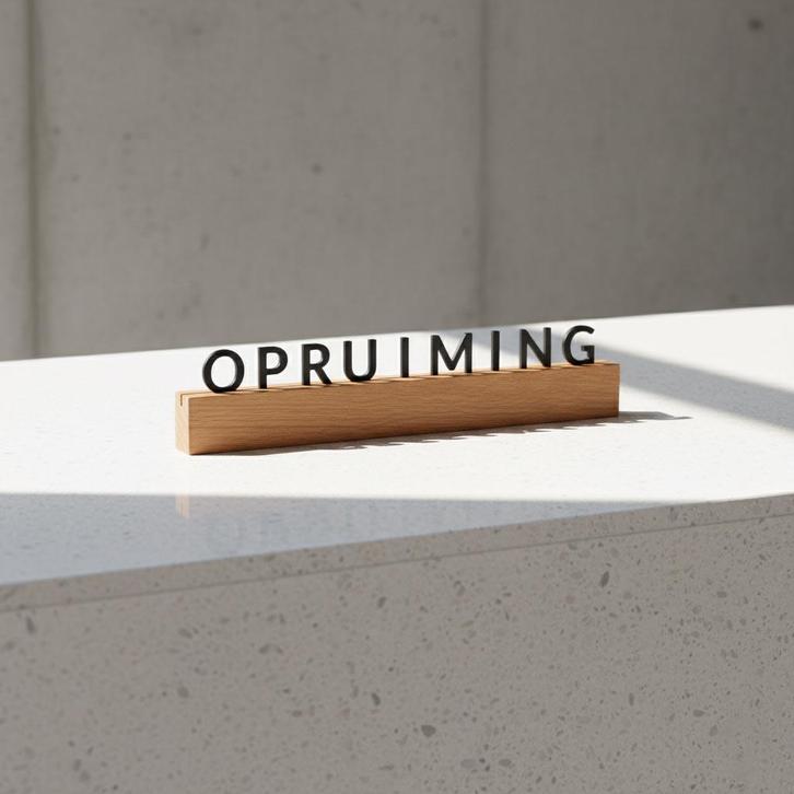 Oacklux Kana Letterhouder Eikenhout 300 mm - Zwarte letters, Zakelijke goederen, Horeca | Meubilair en Inrichting