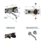 Inbouw Wastafelkraan Hotbath Cobber 25cm Gebogen Uitloop, Ophalen of Verzenden, Nieuw