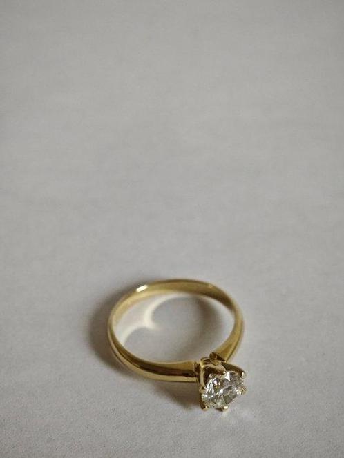 Verlovingsring - 14 karaat Geel goud - 1.02ct. tw. Diamant, Sieraden, Tassen en Uiterlijk, Antieke sieraden