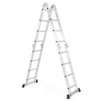 LIVSK 7-in-1 Vouwladder Aluminium - Belasting 150 kg - Antis, Doe-het-zelf en Verbouw, Ladders en Trappen, Verzenden, Nieuw