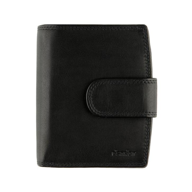 DSTRCT Wax Lane Leren Dames Portemonnee RFID met Rits Zwart, Sieraden, Tassen en Uiterlijk, Portemonnees, Zwart, Nieuw, Overige merken