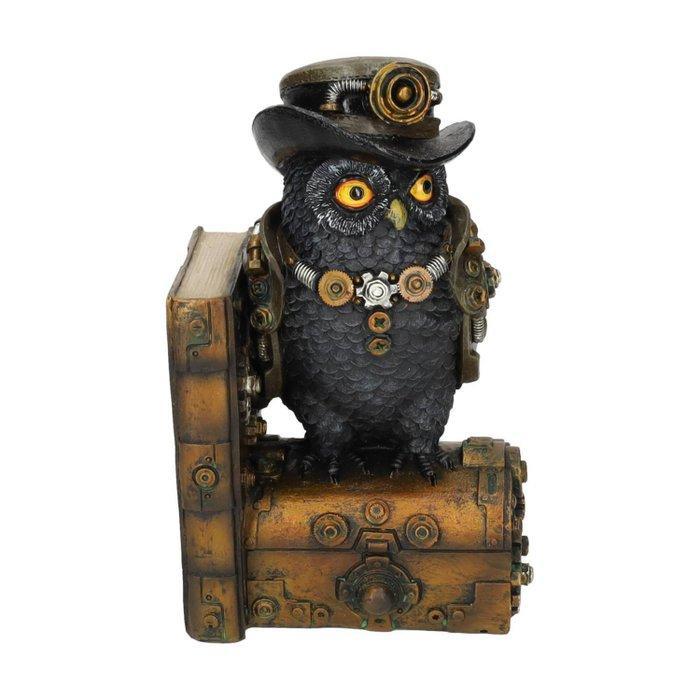Boekensteunen - Hars - Steampunk uil, Antiek en Kunst, Kunst | Designobjecten