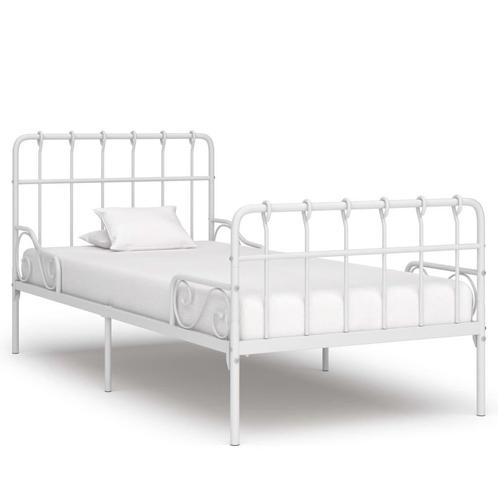 Wit Metalen Bedframe 90x200 | Tweedekansje | Kwaliteit!, Huis en Inrichting, Slaapkamer | Bedden, 90 cm, 200 cm, Wit, Nieuw, Metaal