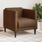 vidaXL Fauteuil kunstsuède bruin, Verzenden, Nieuw, Eenpersoons, Leer