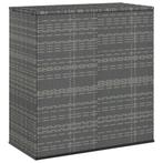 Grijze Rattan Tuinbox 100cm - Tweedekansje - Stalen Frame, Ophalen of Verzenden, Nieuw, Kunststof, Overige typen