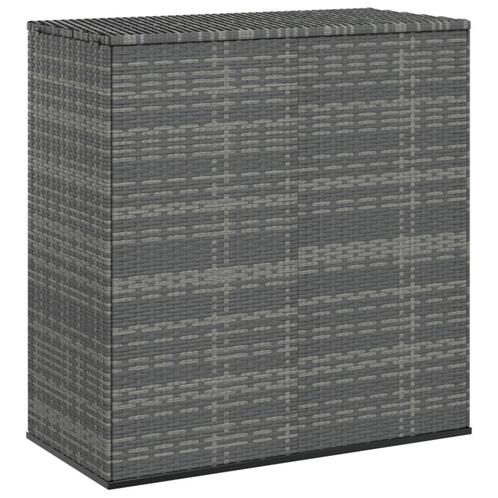 Grijze Rattan Tuinbox 100cm - Tweedekansje - Stalen Frame, Tuin en Terras, Bergingen en Tuinkasten, Nieuw, Kunststof, Overige typen