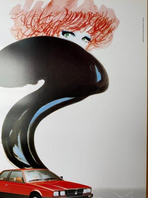 René Gruau - Poster Pubblicitario-MASERATI- La tradizione, Antiek en Kunst, Kunst | Tekeningen en Foto's