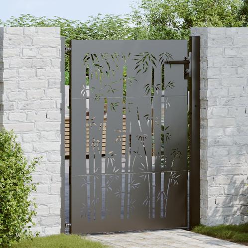 vidaXL Tuinpoort Anders met slot Zwart 105 x 125 cm, Tuin en Terras, Tuinpoorten, Nieuw, Verzenden