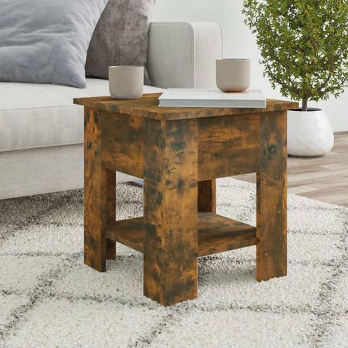 vidaXL Salontafel 40x40x42 cm bewerkt hout gerookt, Huis en Inrichting, Tafels | Salontafels, 50 tot 100 cm, Nieuw, Overige houtsoorten