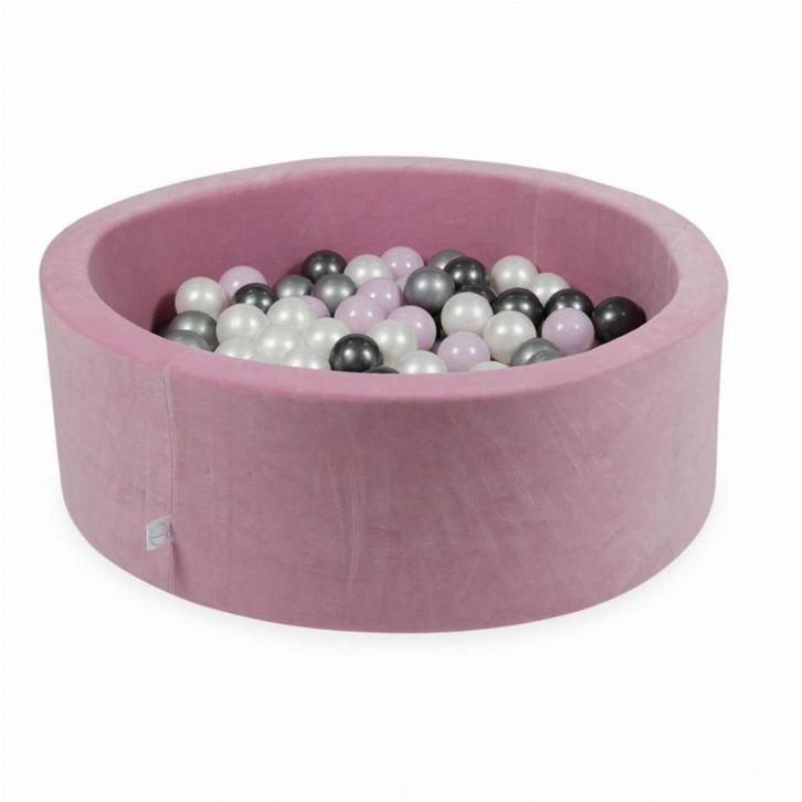 Donkerroze ballenbak Ø90 cm met 200 ballen en wasbare hoes, Kinderen en Baby's, Speelgoed | Educatief en Creatief, Nieuw, Ophalen of Verzenden