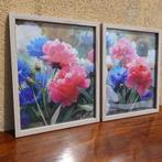Ksavera - Peonies B105 - diptych - paintings in frame