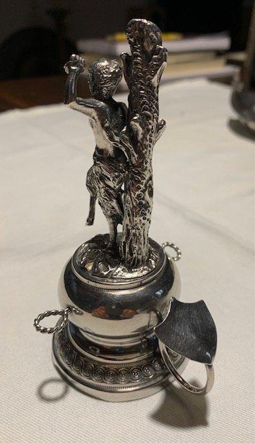 Taperstick (kleine blaker met een dunne pijp) - Zilver -, Antiek en Kunst, Antiek | Goud en Zilver