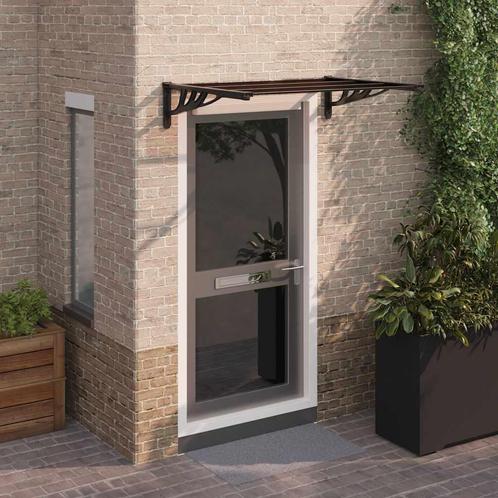 vidaXL Deurluifel 122x90 cm polycarbonaat zwart, Tuin en Terras, Zonneschermen, Nieuw, Verzenden