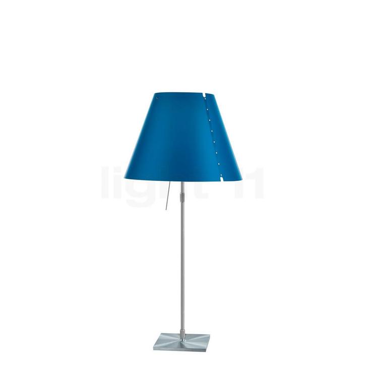 Luceplan Costanza Tafellamp, lampenkap petrol blauw/frame al, Huis en Inrichting, Lampen | Tafellampen, Nieuw, Verzenden