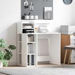 vidaXL Bureau met opbergruimte Wit 90 x 48 x 101,5 cm, Verzenden, Nieuw