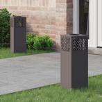 vidaXL Solar LED Pad Licht Visgraat 2 pcs Zwart Koudgewalst, Verzenden, Nieuw, Zonne-energie