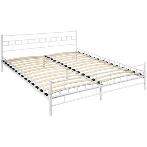 Metalen bed met lattenbodem in modern ontwerp - 200 x 180 cm, Huis en Inrichting, Slaapkamer | Bedden, Verzenden