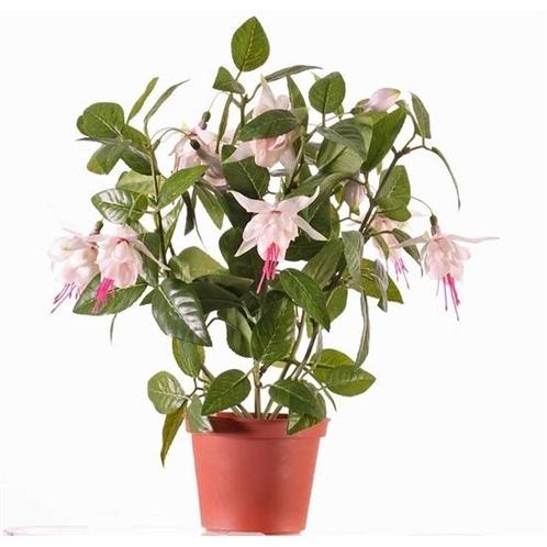 Fuchsia plant roze in pot 30 cm - Overige kunstplanten, Huis en Inrichting, Kamerplanten, Ophalen of Verzenden