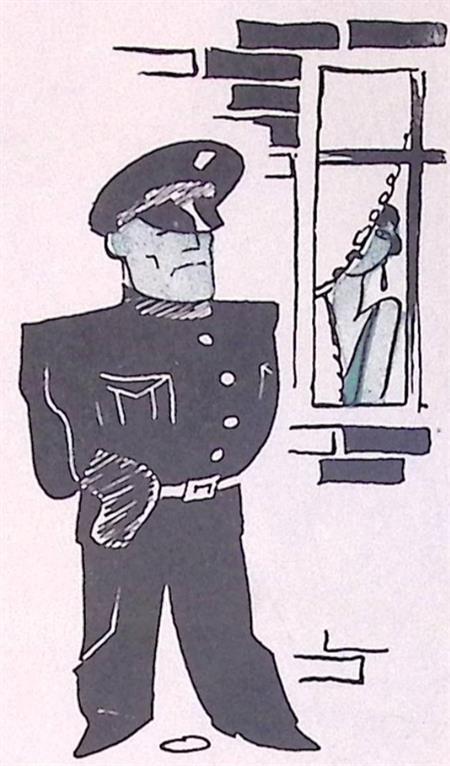 Politie agent en glurende vrouw (lijst optie, Lithos), Antiek en Kunst, Kunst | Litho's en Zeefdrukken, Verzenden