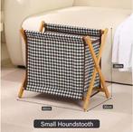 Opvouwbare Wasmand met Houten Frame – Katoen en Linnen, Japa, Verzenden, Nieuw