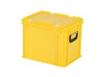 Koffer - 400 x 300 x H 335 mm - geel - stapelbak met deksel, Ophalen of Verzenden, Nieuw