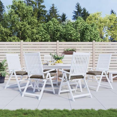 vidaXL Stoelkussens 6 st 40x40x7 cm oxford stof taupe, Huis en Inrichting, Woonaccessoires | Kussens, Nieuw, Verzenden