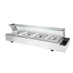 GGM Gastro | Opzet bain-marie met glazen deksel - Elektrisch, Verzenden