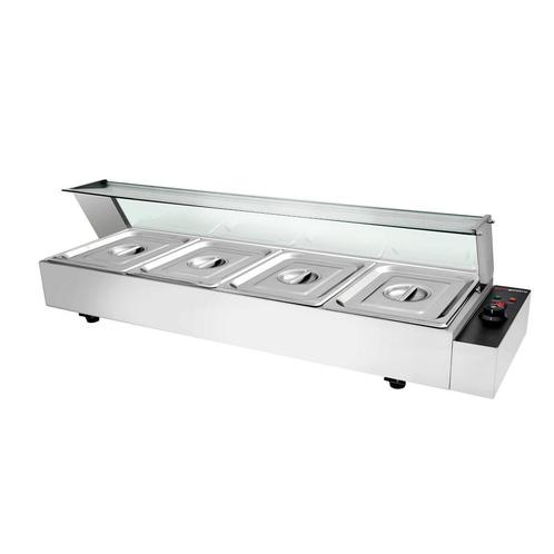 GGM Gastro | Opzet bain-marie met glazen deksel - Elektrisch, Zakelijke goederen, Horeca | Overige, Verzenden