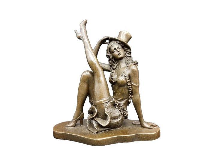 Beeld, NO RESERVE PRICE Bronze: Revue Dancer - 18.5 cm -, Antiek en Kunst, Curiosa en Brocante