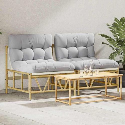 vidaXL Tuinstoel 2 pcs Lichtgrijs 75 x 75 x 71 cm Staal, Tuin en Terras, Tuinstoelen, Nieuw, Metaal, Verzenden