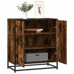 vidaXL Dressoir 68x35x76 cm bewerkt hout en metaal gerookt, Huis en Inrichting, Kasten | Dressoirs, Verzenden, Nieuw, Overige houtsoorten