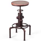 LIVSK Verstelbare Barkruk met Voetsteun - Retro Industriële, Huis en Inrichting, Barkrukken, Verzenden, Nieuw