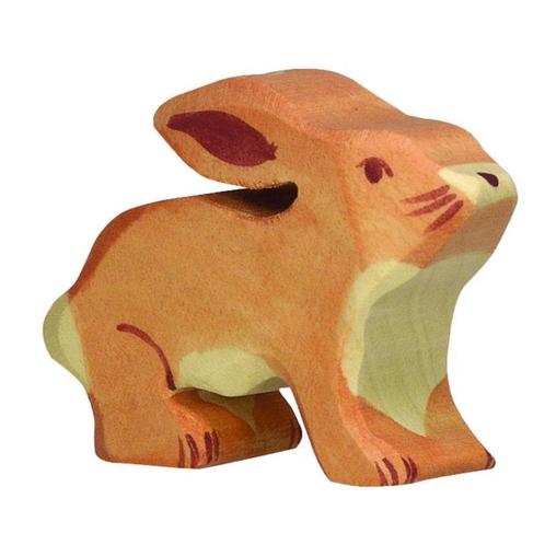 Holztiger - Houten Dieren - Haas 6 cm, Kinderen en Baby's, Speelgoed | Overig