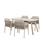 Manolo Piacenza dining tuinset 180x95xH75 cm 5 delig, Ophalen of Verzenden, Nieuw