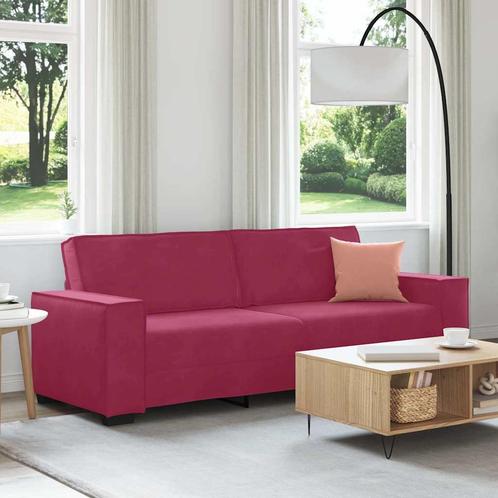 vidaXL Driezitsbank 180 cm fluweel wijnrood, Huis en Inrichting, Banken | Bankstellen, Nieuw, Stof, Driepersoons, Verzenden