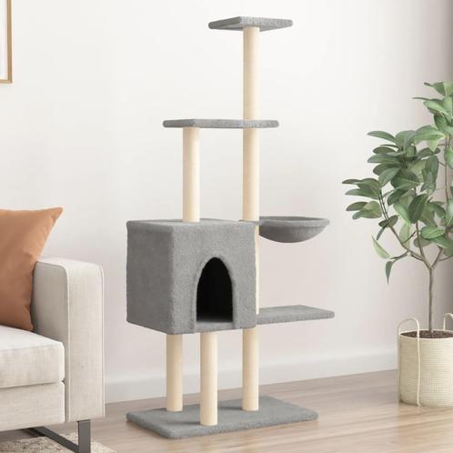 vidaXL Kattenmeubel met sisal krabpalen 145 cm lichtgrijs, Dieren en Toebehoren, Katten-accessoires, Nieuw, Verzenden