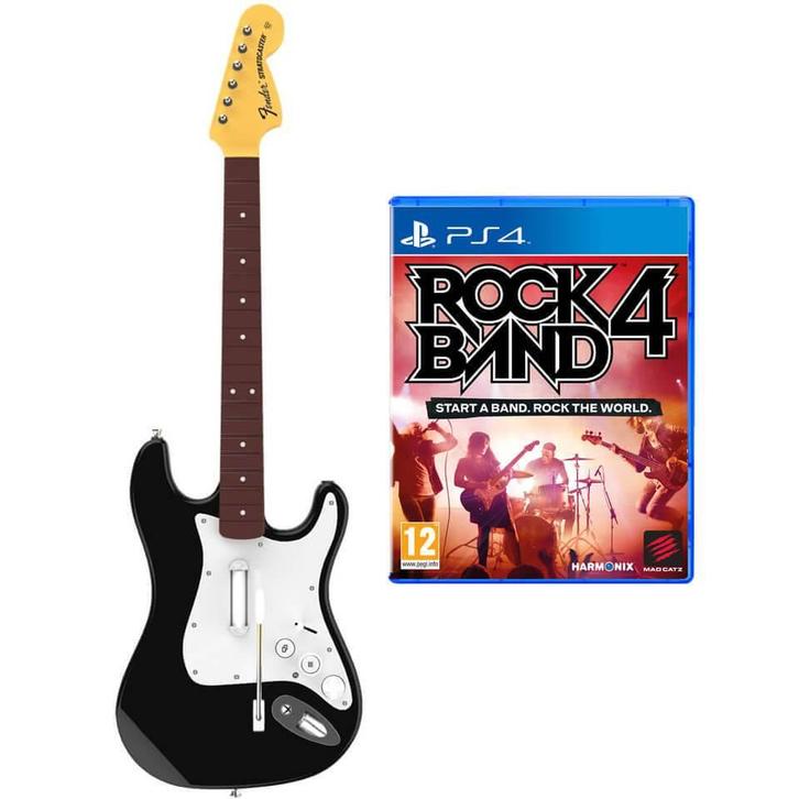 Playstation 4 Rock Band 4 + Gitaar Bundel, Spelcomputers en Games, Games | Sony PlayStation 4, Zo goed als nieuw, Verzenden