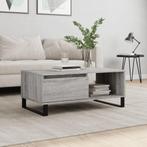 vidaXL Salontafel 90x50x36,5 cm bewerkt hout grijs sonoma, Huis en Inrichting, Tafels | Salontafels, 50 tot 100 cm, Verzenden
