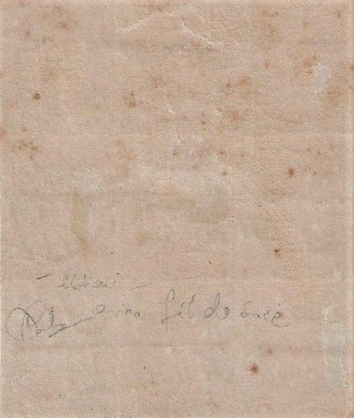 Frankrijk 1849 - 20 centimes zwart op donkervos, gekleurd, Postzegels en Munten, Postzegels | Europa | Frankrijk