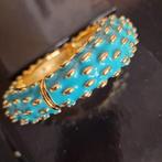 Joan Rivers - Verguld - Armband - Vintage blauwe emaille